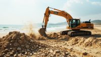 Heavy equipment at work